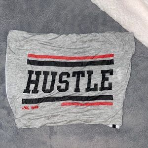 grey hustle tube top